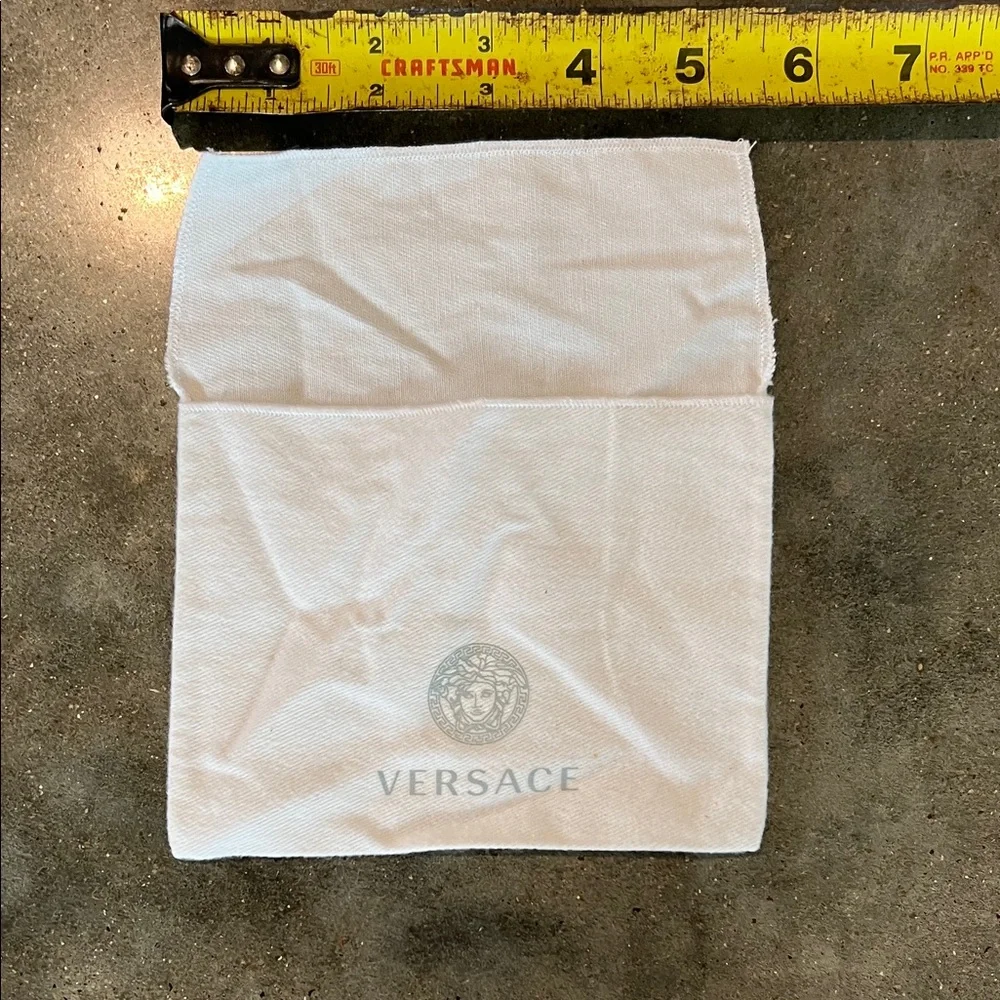 Authentic Versace White Soft Logo Pouch